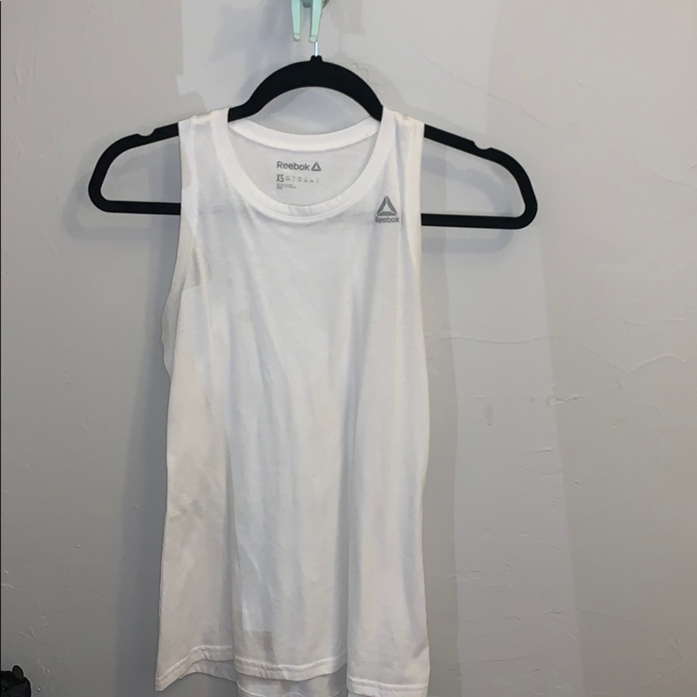 White Reebok tank top